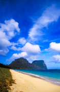 SC132 Beach & Mt Lidgbird and Mt Gower, Lord Howe Island NSW